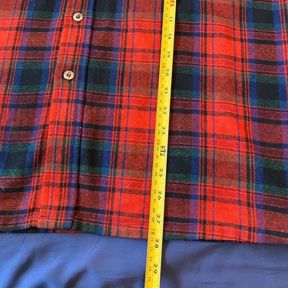 WOOLÓFTHEWEST Red Plaid Shirt by Brewster Size L - Picture 7 of 11